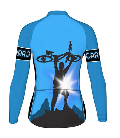 Customized Colorado Women's Thermal Fleece Cycling Jersey Long Sleeve