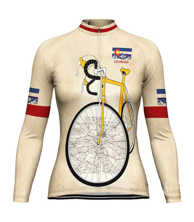 Customized Colorado Women's Thermal Fleece Cycling Jersey Long Sleeve