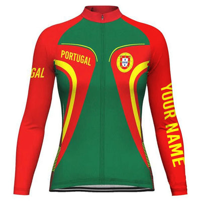 Customized Portugal Women's Cycling Jersey Long Sleeve