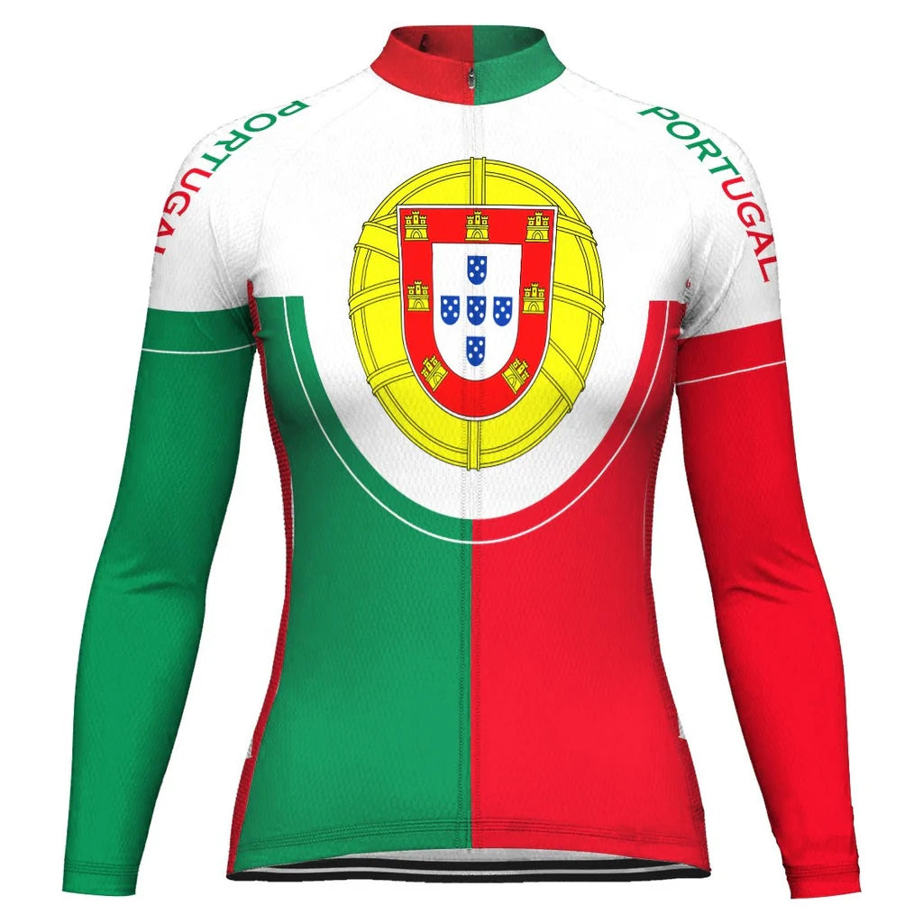 Customized Portugal Women's Cycling Jersey Long Sleeve