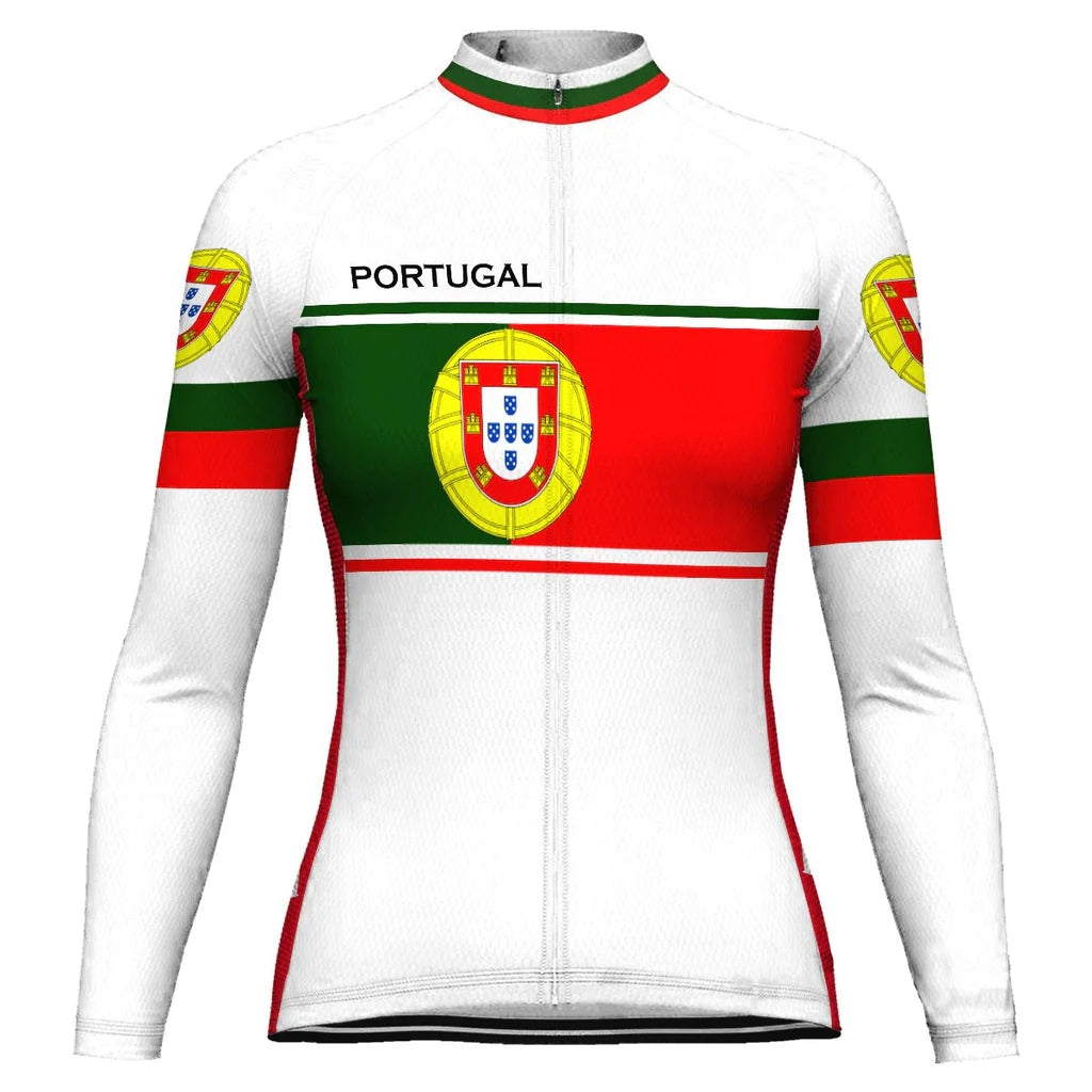 Customized Portugal Women's Cycling Jersey Long Sleeve