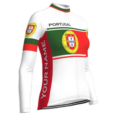 Customized Portugal Women's Cycling Jersey Long Sleeve