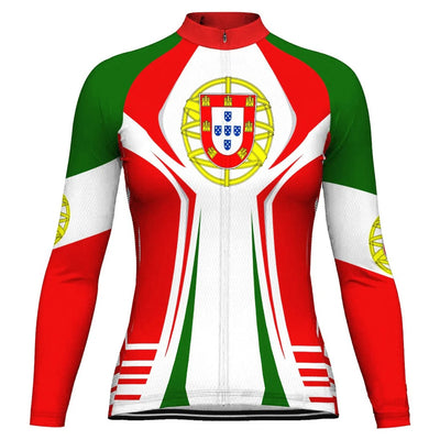 Customized Portugal Women's Cycling Jersey Long Sleeve