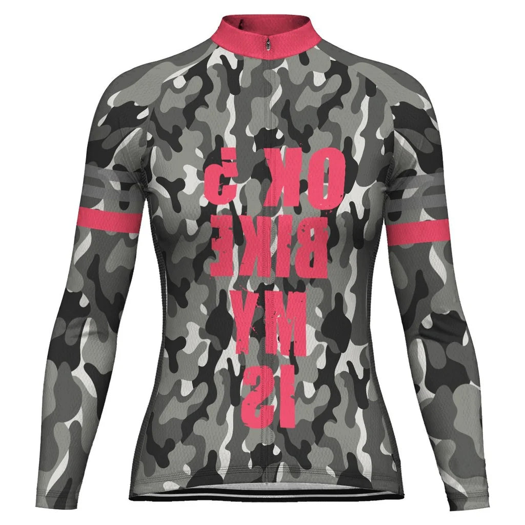 Customized Camo Women's Cycling Jersey Long Sleeve