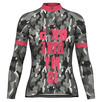 Customized Camo Women's Cycling Jersey Long Sleeve