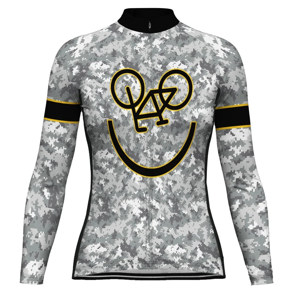 Customized Camo Women's Cycling Jersey Long Sleeve