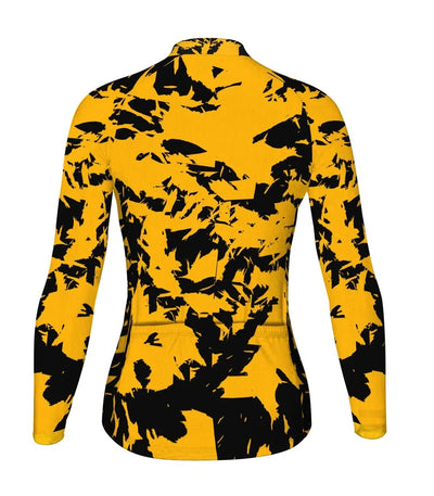 Custom Crazy Women's Winter Thermal Fleece Cycling Jersey Long Sleeve