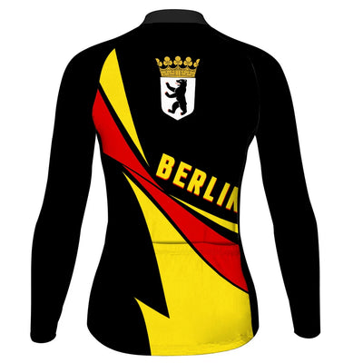 Custom Berlin Women's Winter Thermal Fleece Cycling Jersey Long Sleeve