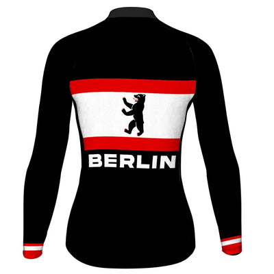 Custom Berlin Women's Winter Thermal Fleece Cycling Jersey Long Sleeve