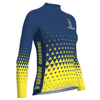 Custom Michigan Women's Cycling Jersey Long Sleeve
