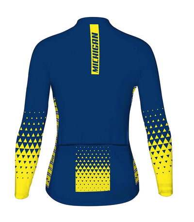 Personalize Michigan Women's Winter Thermal Fleece Cycling Jersey Long Sleeve