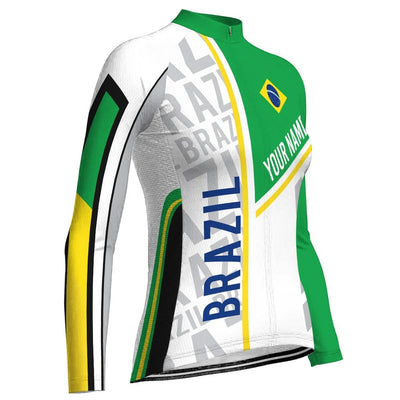 Customized Brazil Women's Cycling Jersey Long Sleeve