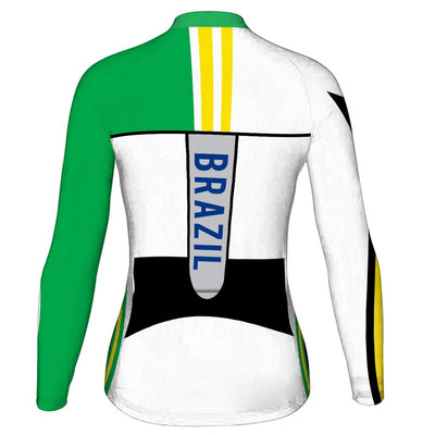 Customized Brazil Women's Cycling Jersey Long Sleeve