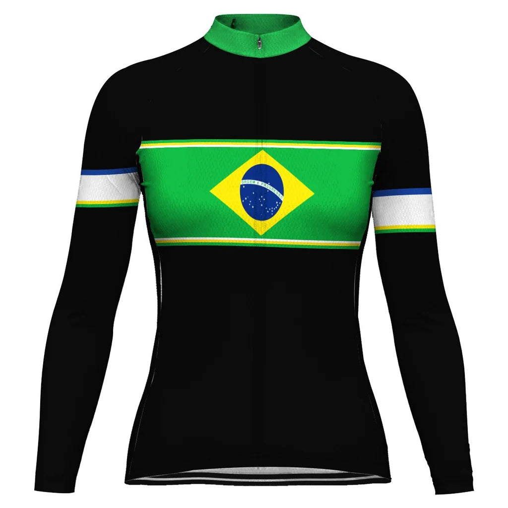 Customized Brazil Women's Cycling Jersey Long Sleeve