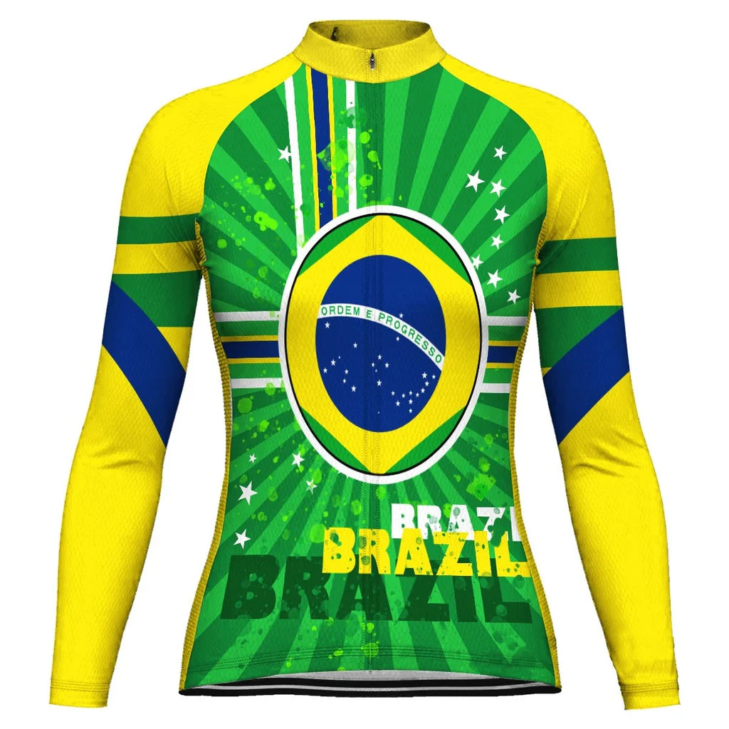 Customized Brazil Women's Cycling Jersey Long Sleeve
