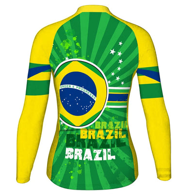 Customized Brazil Women's Cycling Jersey Long Sleeve