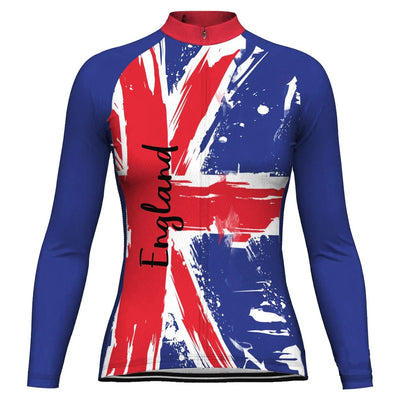 Customized England Women's Cycling Jersey Long Sleeve