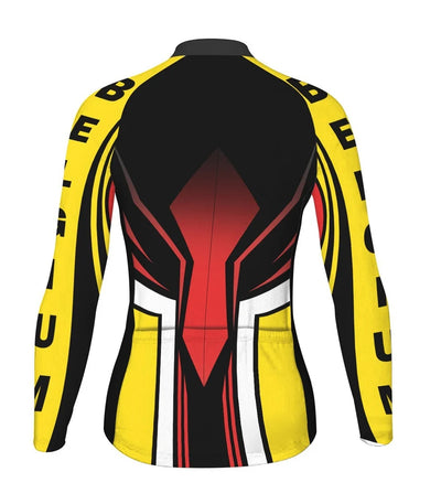 Personalize Belgium Women's Winter Thermal Fleece Cycling Jersey Long Sleeve