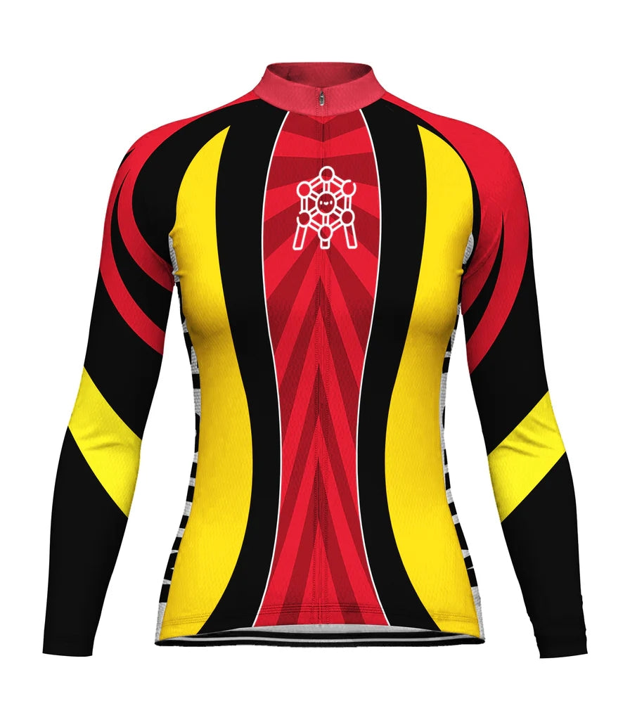 Customized Belgium Women's Cycling Jersey Long Sleeve