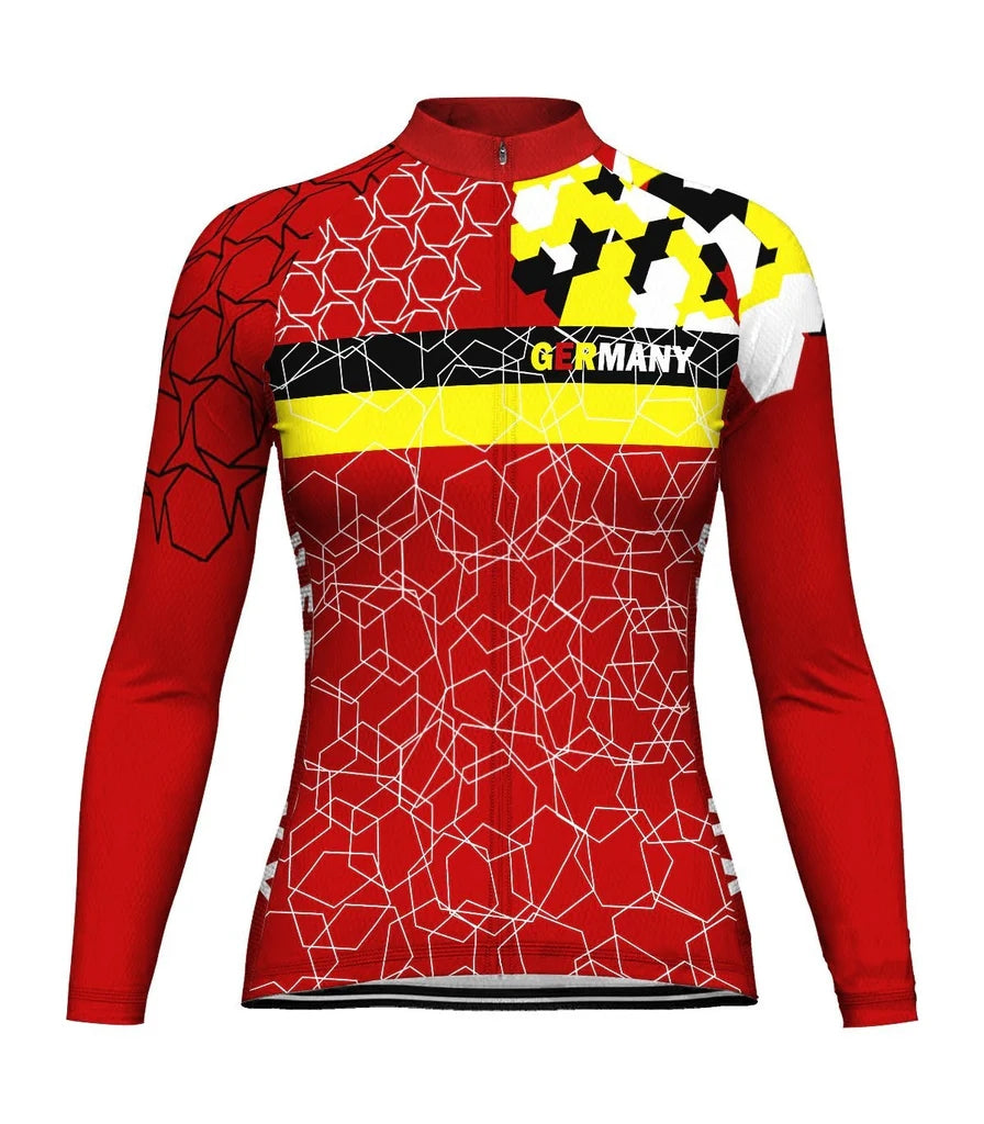 Customized Germany Women's Cycling Jersey Long Sleeve