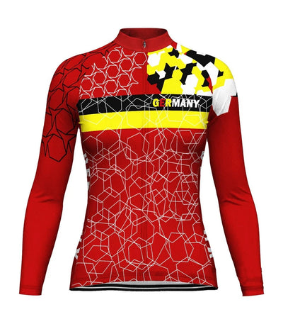 Customized Germany Women's Cycling Jersey Long Sleeve