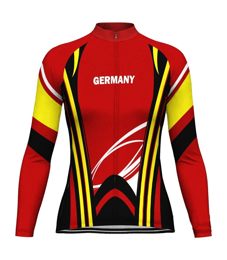 Customized Germany Women's Cycling Jersey Long Sleeve