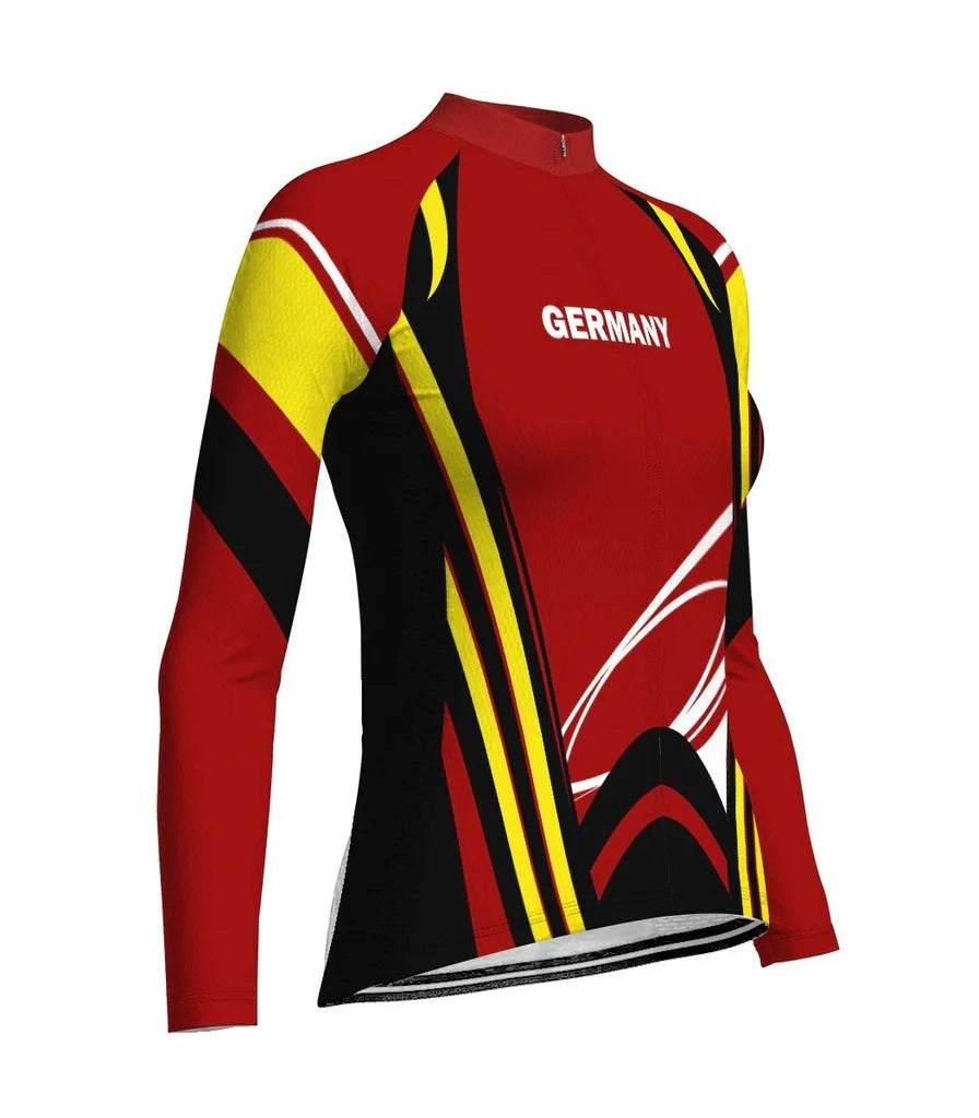 Customized Germany Women's Cycling Jersey Long Sleeve