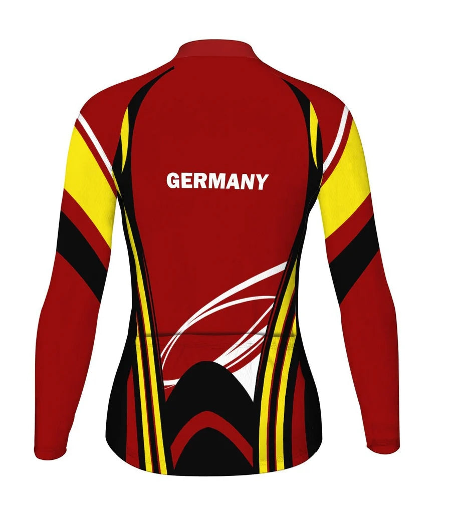 Customized Germany Women's Cycling Jersey Long Sleeve