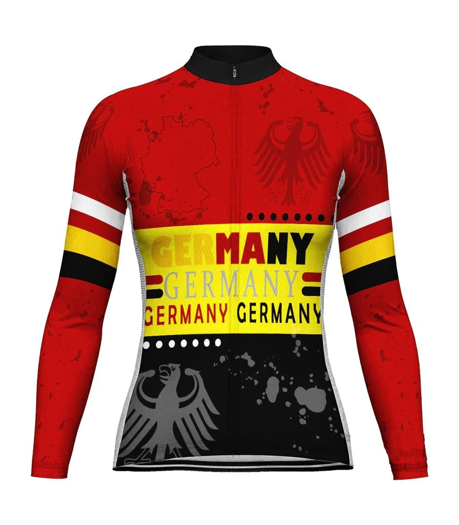 Customized Germany Women's Cycling Jersey Long Sleeve