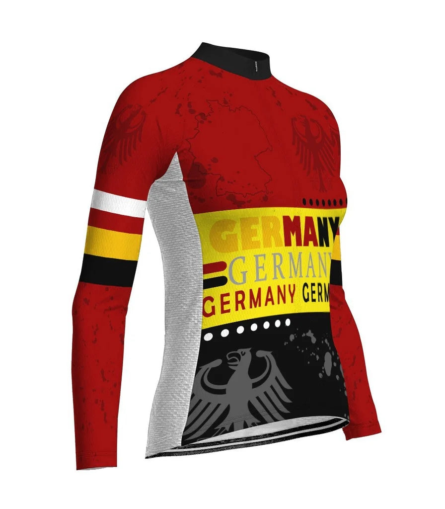 Customized Germany Women's Cycling Jersey Long Sleeve