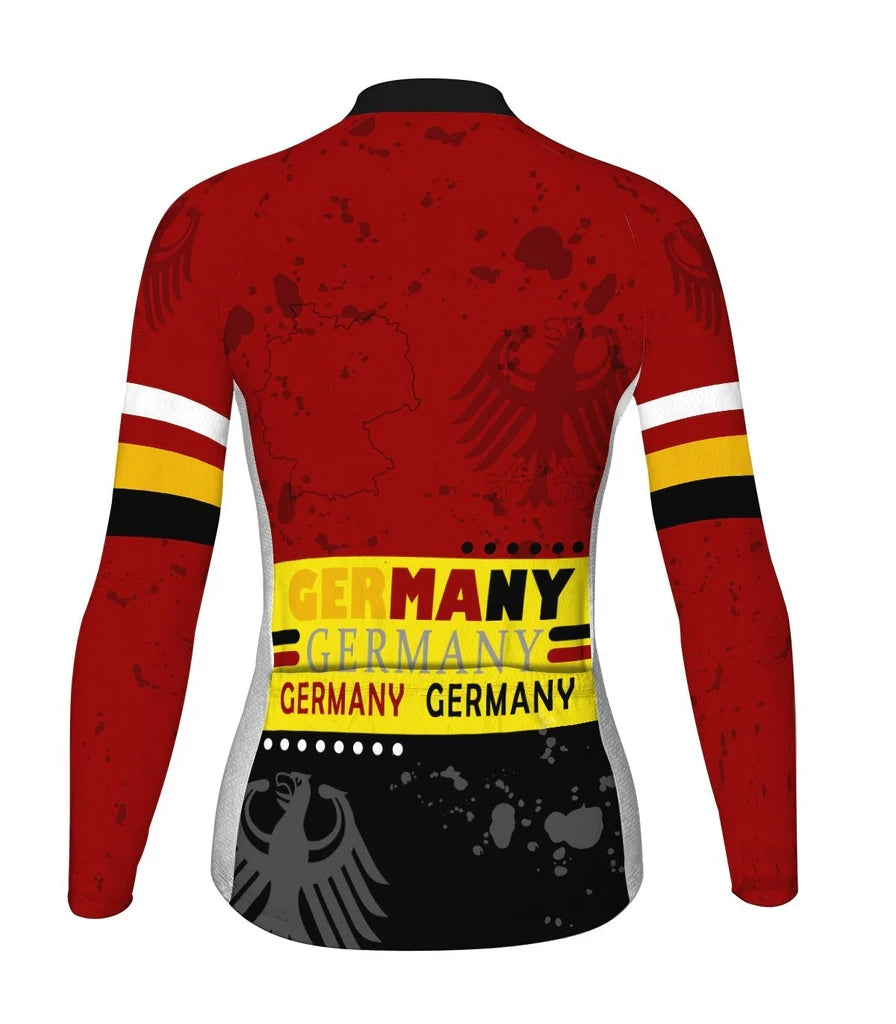 Customized Germany Women's Cycling Jersey Long Sleeve