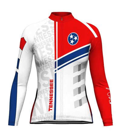 Personalize Tennessee Women's Cycling Jersey Long Sleeve