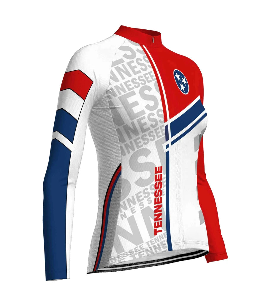 Personalize Tennessee Women's Cycling Jersey Long Sleeve