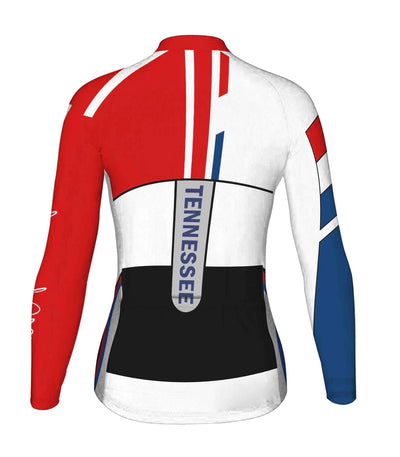 Personalize Tennessee Women's Cycling Jersey Long Sleeve