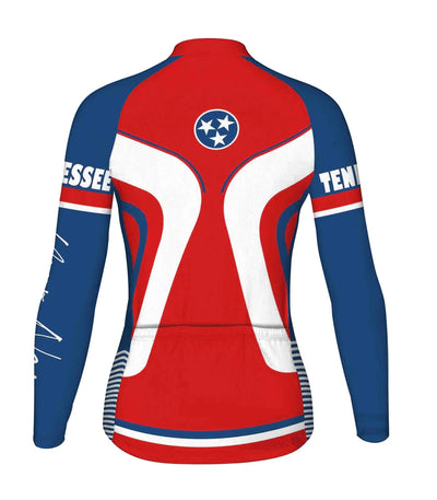 Personalize Tennessee Women's Cycling Jersey Long Sleeve
