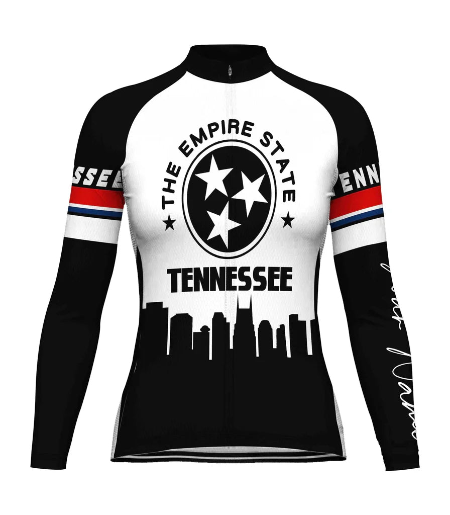 Personalize Tennessee Women's Cycling Jersey Long Sleeve