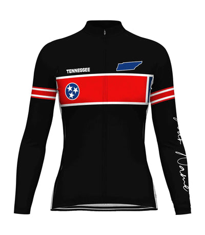 Personalize Tennessee Women's Cycling Jersey Long Sleeve