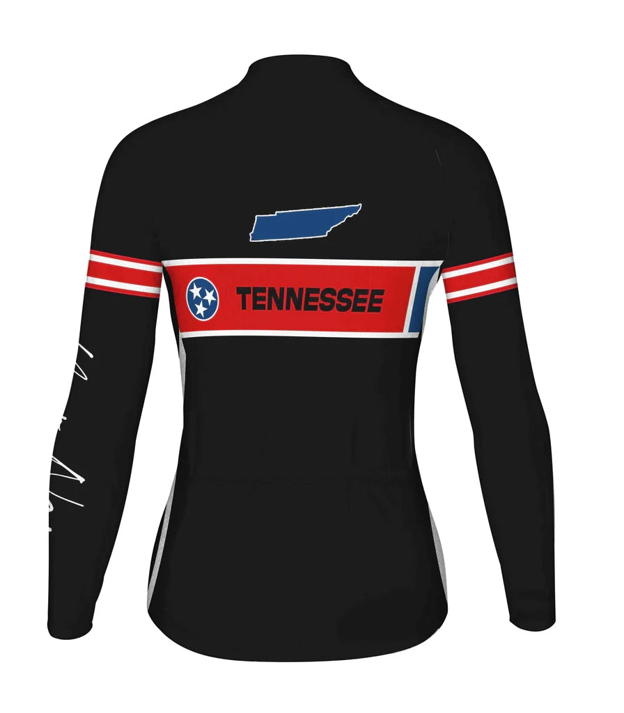 Personalize Tennessee Women's Cycling Jersey Long Sleeve