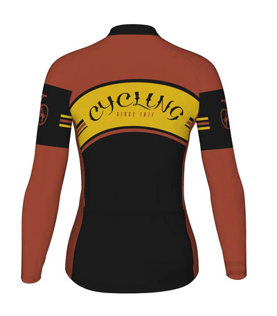Personalize Vintage Women's Cycling Jersey Long Sleeve