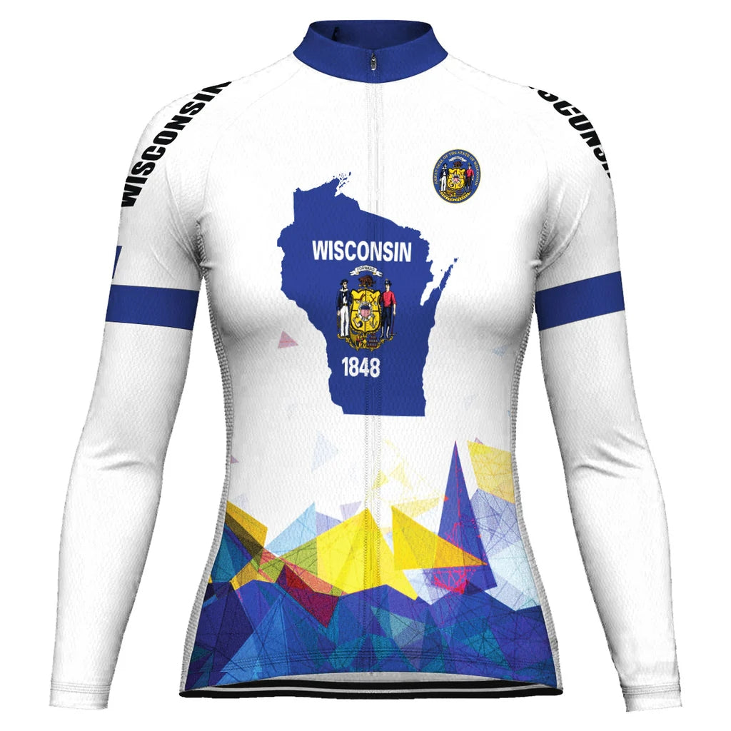 Personalize Wisconsin Women's Cycling Jersey Long Sleeve