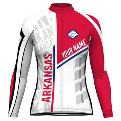 Customize Arkansas Women's Cycling Jersey Long Sleeve