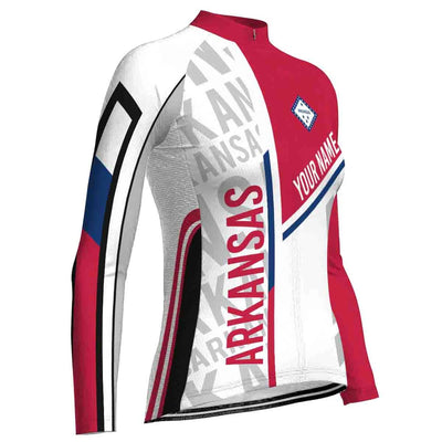 Customize Arkansas Women's Cycling Jersey Long Sleeve