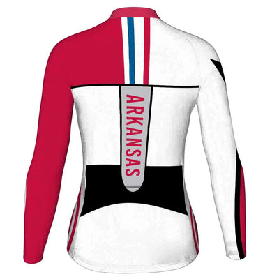 Customize Arkansas Women's Cycling Jersey Long Sleeve