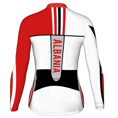 Customize Albania Women's Cycling Jersey Long Sleeve