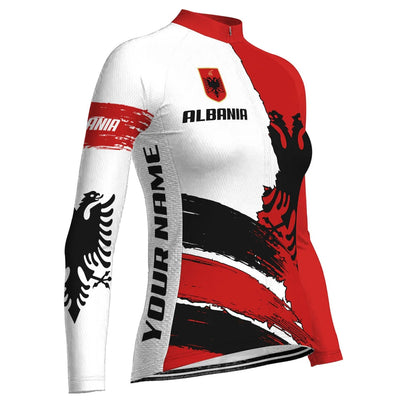 Customize Albania Women's Cycling Jersey Long Sleeve