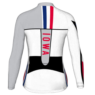 Customize Iowa Women's Winter Thermal Fleece Cycling Jersey Long Sleeve