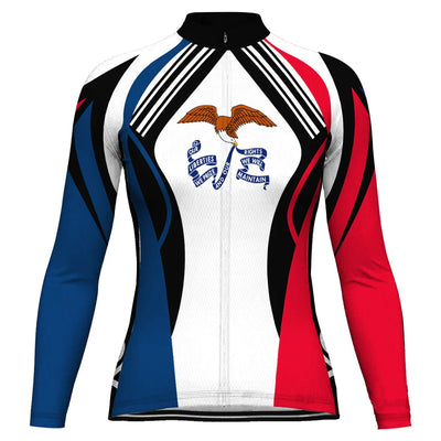 Customize Iowa Women's Winter Thermal Fleece Cycling Jersey Long Sleeve