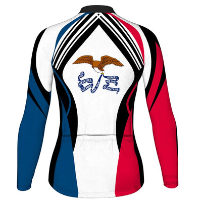 Customize Iowa Women's Winter Thermal Fleece Cycling Jersey Long Sleeve