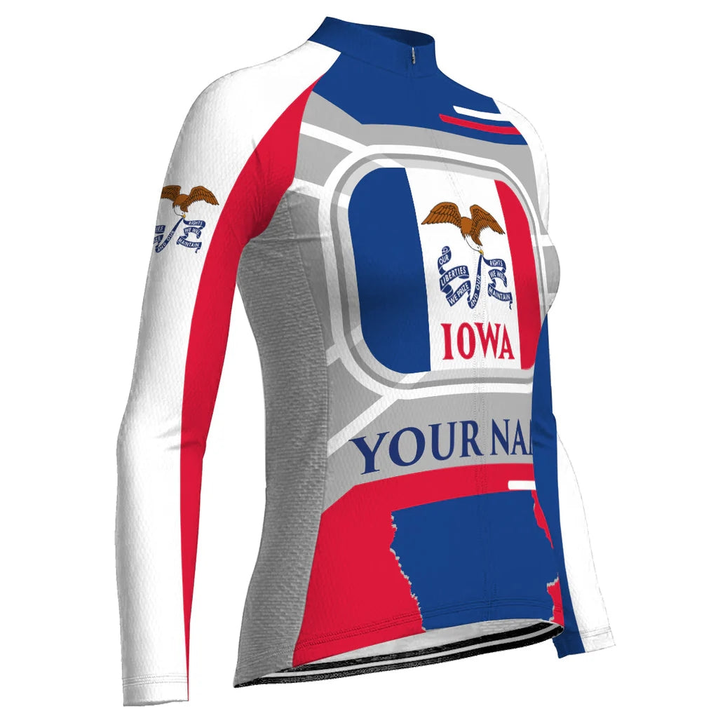 Customized Iowa Women's Cycling Jersey Long Sleeve