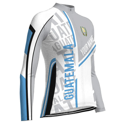 Customize Guatemala Women's Winter Thermal Fleece Cycling Jersey Long Sleeve